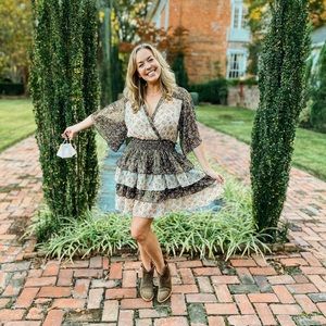 Brand: Current Air  | Size: Medium | Color: Brown & Cream with flower print